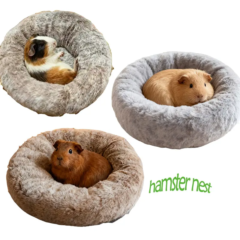 11.8 Inch Small Pet Warm Nest for Hedgehog Dutch Pig Winter Heating Cages, Mini Bed for Hamster Rabbit Squirrel, Cozy Pet Supplies, Fluffy Cloud Bed