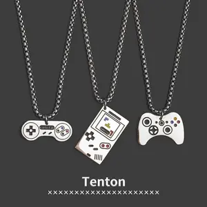 New Game Controller Pendant Stainless Steel Necklace Couple Street Necklace Party Necklace Lucky Gift
