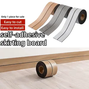 300cm Self-Adhesive Baseboard Corner Strip, Peel-And-Stick Edge Decorative Trim, Wood Grain Wallpaper, Ideal for Home Decoration
