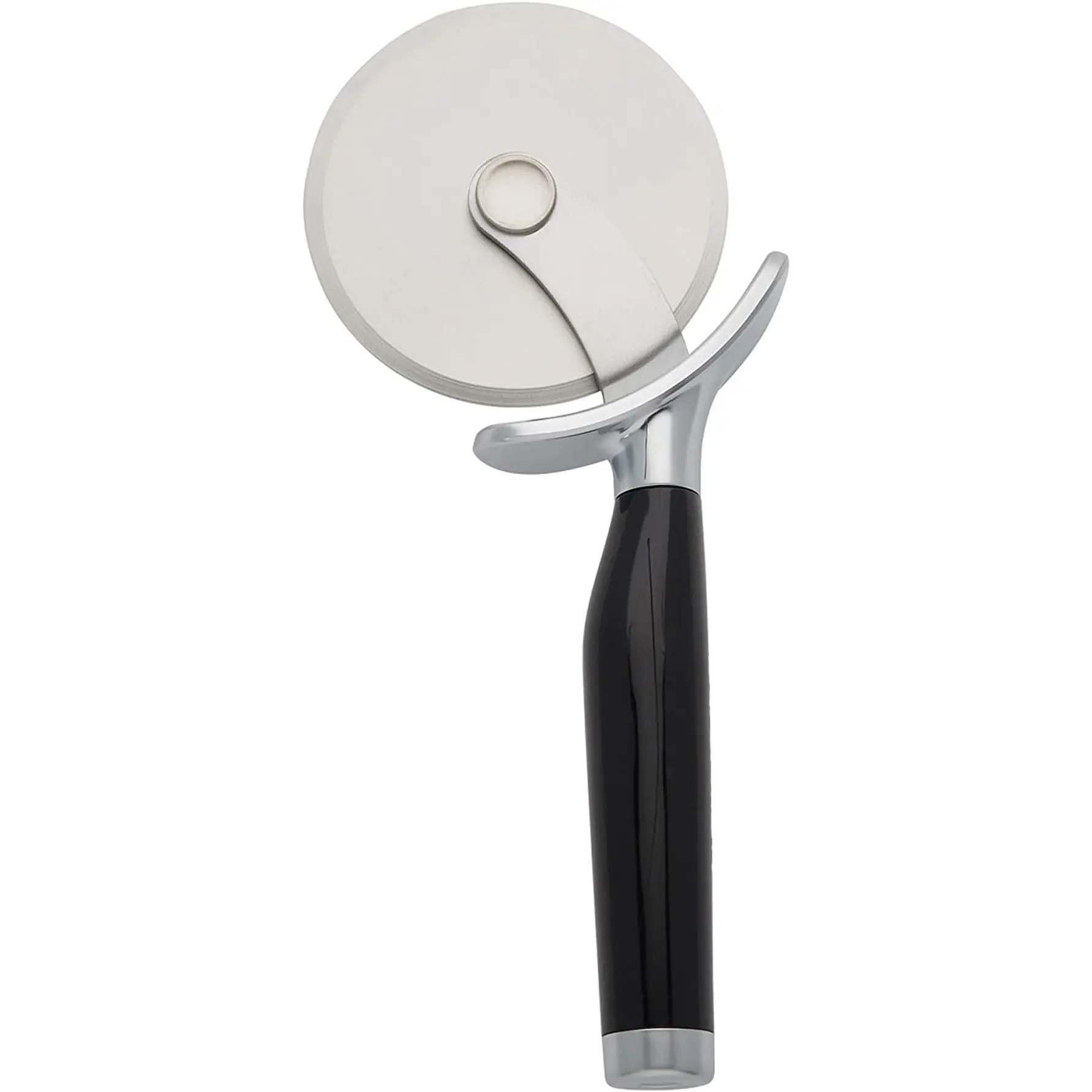 Classic Pizza Wheel with Sharp Blade for Cutting through Crusts, Pies and More, Built in Finger Guard for Safety and Comfort Grip to Protect Fingers, Dishwasher Safe, 9-Inch, Black No Brand