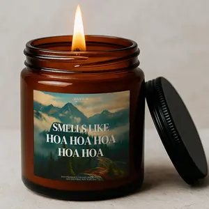 Hoa Hoa Hoa Scented Candle Book Lover Gift Bookish Candle for Readers Smells Like Team Edward Vampire Candle Gift for Her Dark Academia Gift