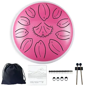 Beginner Friendly Rain Drum - 11 Notes 6" C-Key Steel Tongue Drum, No Music Skill Needed, Anti-Stress Healing Instrument, Must-Have TikTok Shop Find Quiet Mesh Electronic Set Transparent Metal Kit Black Polypro Guitar Strap sustain pedal pro corat electri