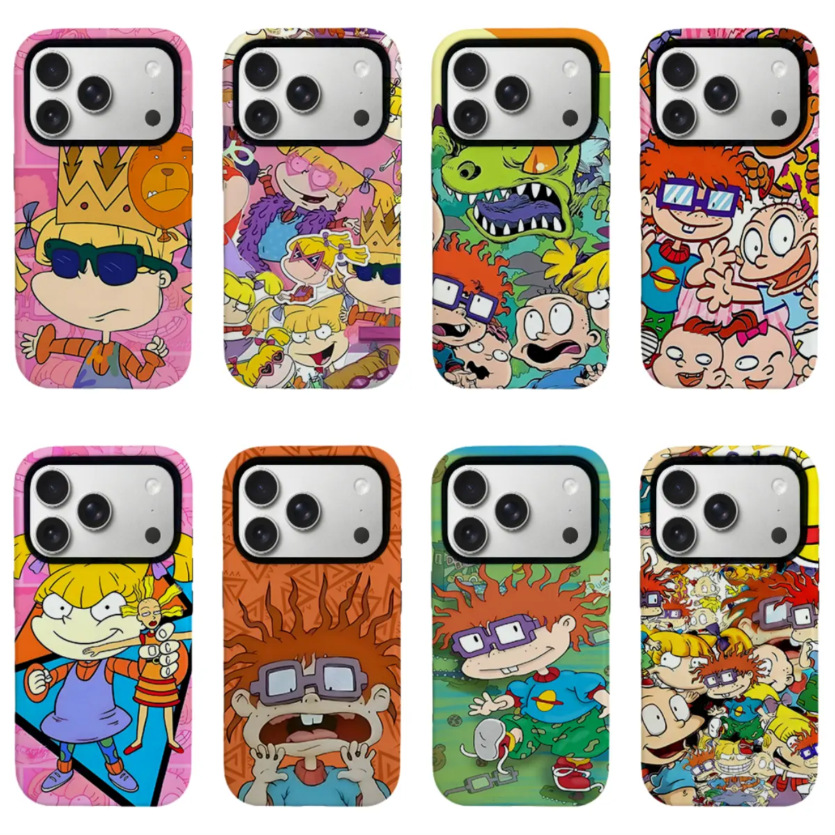 Rugrats Retro Cartoon Phone Case, Cute 90s Nostalgia Merch Phone Shell, Slim Shockproof Protective Cover For iPhone 11/12/13/14/15/16/17 Pro Max Series & Samsung S24-S26 Series, Perfect Lovely Gift For Her And Him