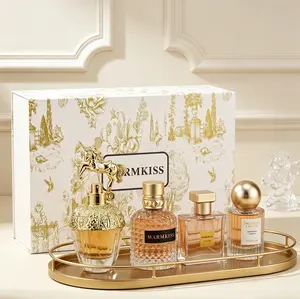 Warmkiss Perfume Gift Set for Women -4 LuxuriousScents in Designer Bottles | Golden Unicorn & Garden Box| Ideal Birthday, Valentine' s or Holiday Gift