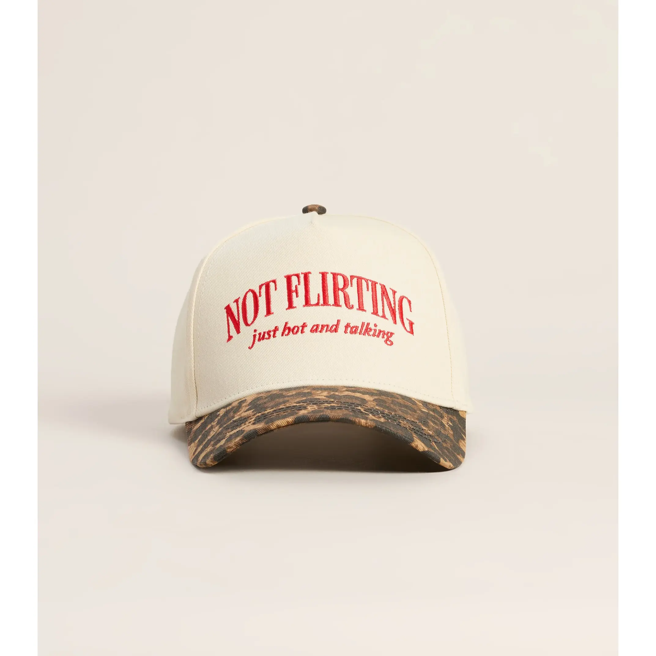 Not Flirting Leopard Print Baseball Hat