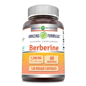 Amazing Formulas Berberine 1200 Mg Supplement | 120 Veggie Capsules | Non-GMO | Gluten-Free | Made in USA