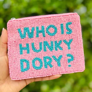 WHO IS HUNKY DORY? Beaded Pouch