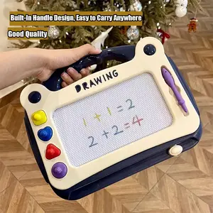 Magnetic Drawing Board for Toddlers, Portable Erasable Doodle Board with Handle & Stamps, Travel-Friendly Educational Toy for Kids Ages 3+, Creative Art Activity