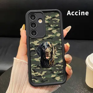 Phone Case Compatible with Samsung Galaxy S23 Ultra S24 Plus S25 S22+ Camouflage - dog charm Anti-Scratch Shockproof Soft Silicone Protective Cover