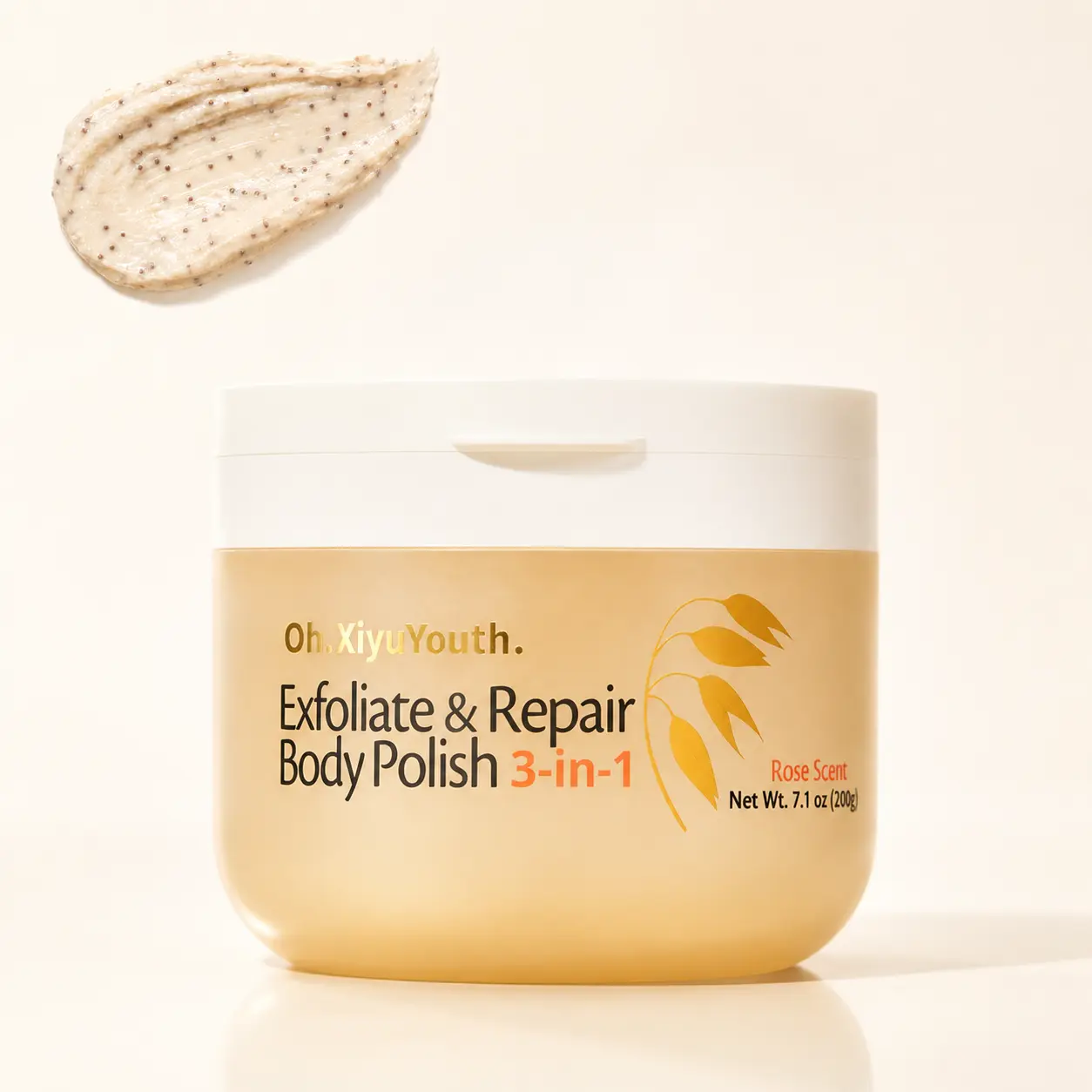 Oh XiyuYouth Sensitive Skin 3-in-1 Exfoliating Soothing Hydrating Polish 200g Deep Moisture Repair Body Scrub
