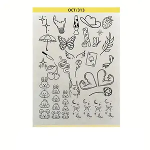Pre-Drawn Tattoo Transfer Paper Roll, Fashion Style, No Ca Prop 65 Re, Ideal for Temporary Tattoos, Easy Application, Tattoo Stencil