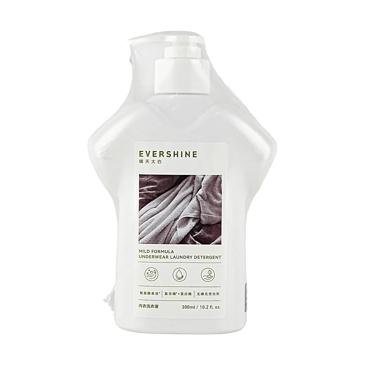Underwear Laundry Detergent with Proteinase, A Safe Gentle Clean for Intimates, Antibacterial & Mite Removal, Woody Forest Scent - 300ml, Safe Laundry Detergent, Bacteria Clean, Clean Ingredients