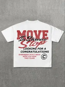 Y2k T Shirt Men Hip Hop Letter Graphic Print Oversized Tshirt New Harajuku Gothic Cotton Round Neck Short Sleeve Tops Streetwear, Streetwear Graphic Tees Menswear Soft