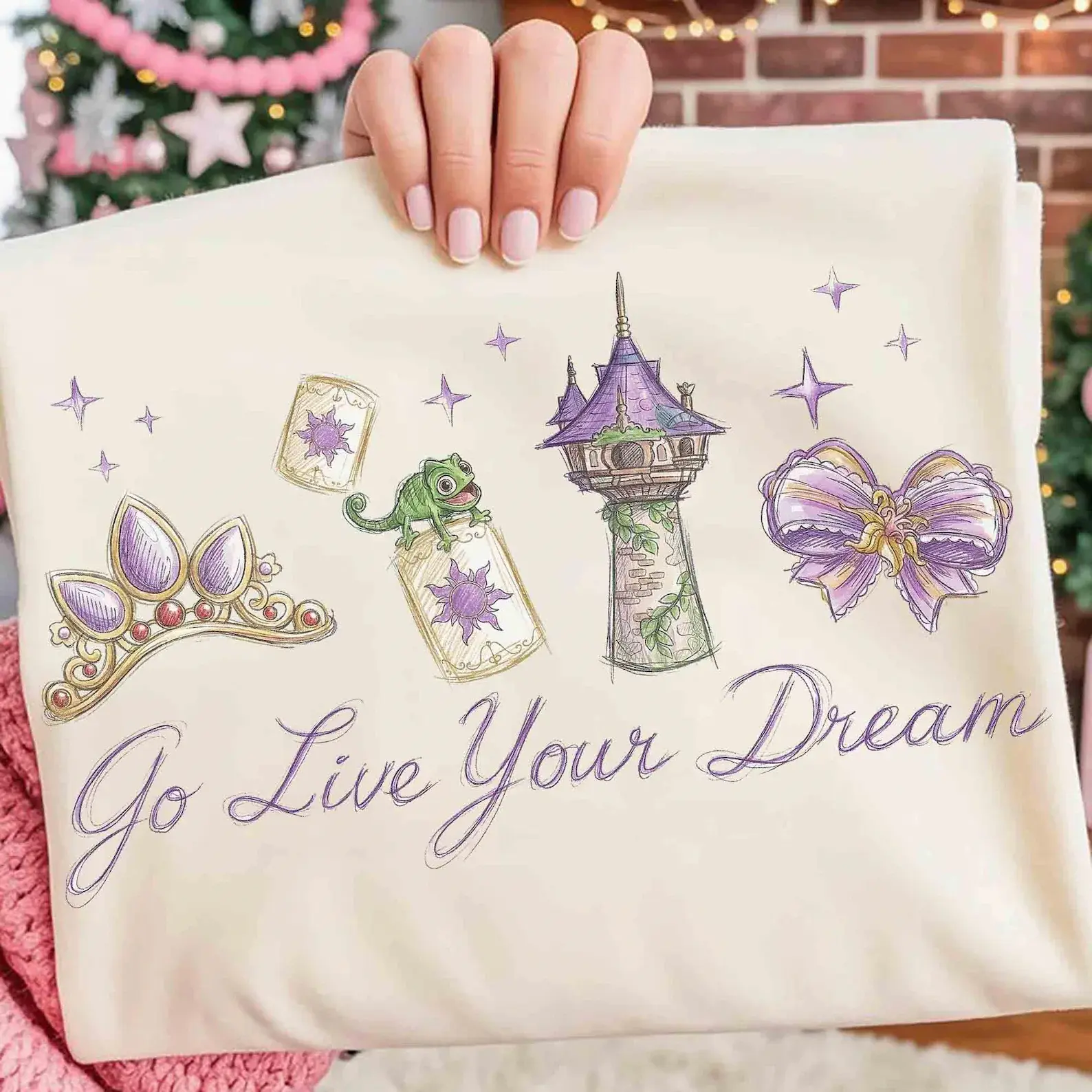 WDW Rapunzel Princess Shirt, floating lanterns Corona Castle Tee, Go Live Your Dream, Gift For Her, WDW Girl Trip