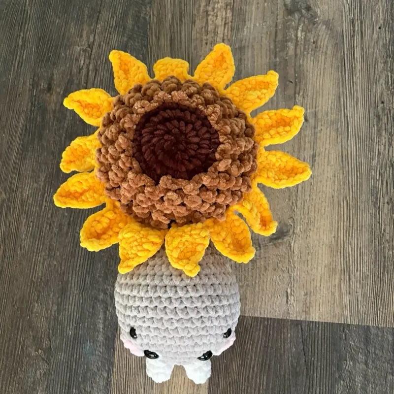 Crocheted Sunflower Spider Plushie