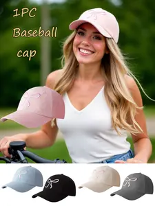 Women's Bow Baseball Cap, Adjustable UV Protection Sun Hat, Casual Commuter Wear, Ideal for Cycling Running Hiking Outdoor Sports, Sports Outdoor Hats