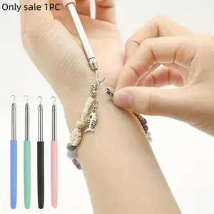 Easy-To-Use Bracelet Aid Tool, Quick Snap Jewelry Fastening & Unfastening Accessory, Multi-Color Plastic Hooks for Bracelets & Necklaces