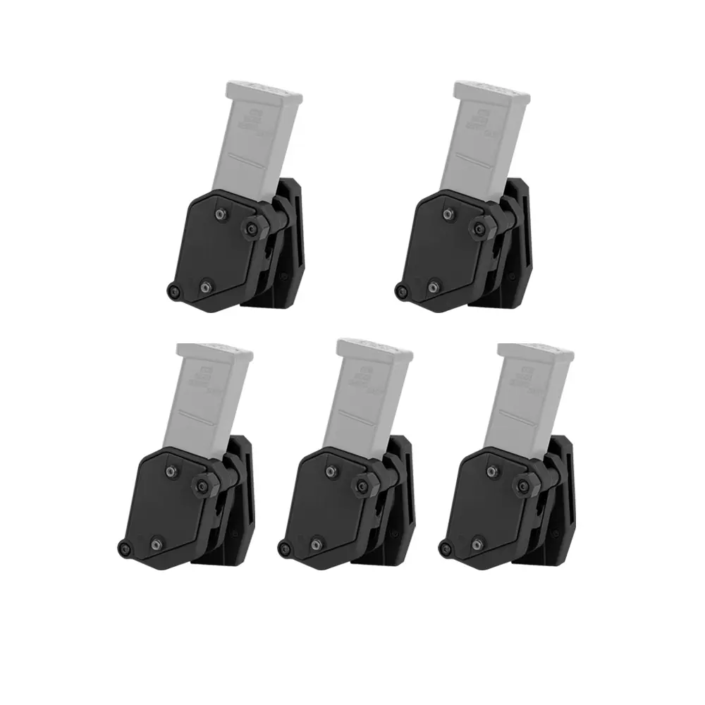 KRYDEX Competition Magazine Pouch - Durable ABS Polymer, 360-Degree Rotatable, Ambidextrous, Fits 1.5" Belts, for IPSC Shooting, Single/Double Stack 9mm/.40 S&W Mags, Fast Mag Rotation, Durable Material