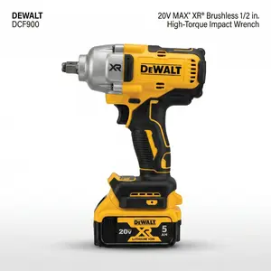 DEWALT DCF900 20V XR Cordless High Torque Impact Wrench 1/2-Inch Hog Ring Anvil 1898Nm Breakaway Torque Brushless Motor for Heavy Truck Repair Structural Steel and Agriculture Equipment Main