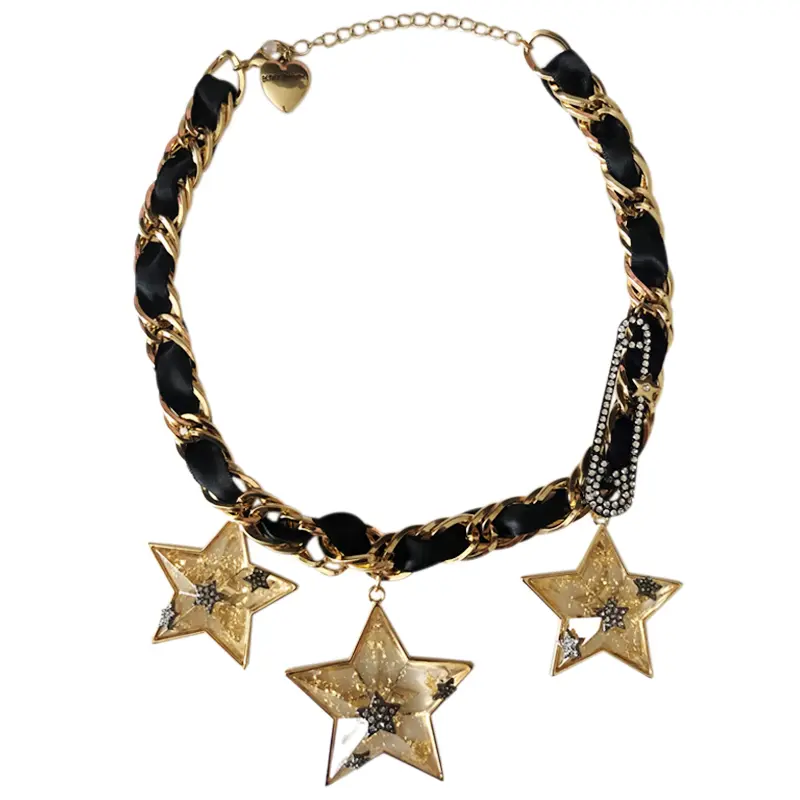 Betsey Johnson Punk Celestial Star Necklace Choker
