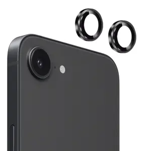 Entronix Metallic Camera Lens Protector for Apple iPhone 16E - 2 Piece Combo, Smartphone Accessories Installation Protection Cellphone Casing