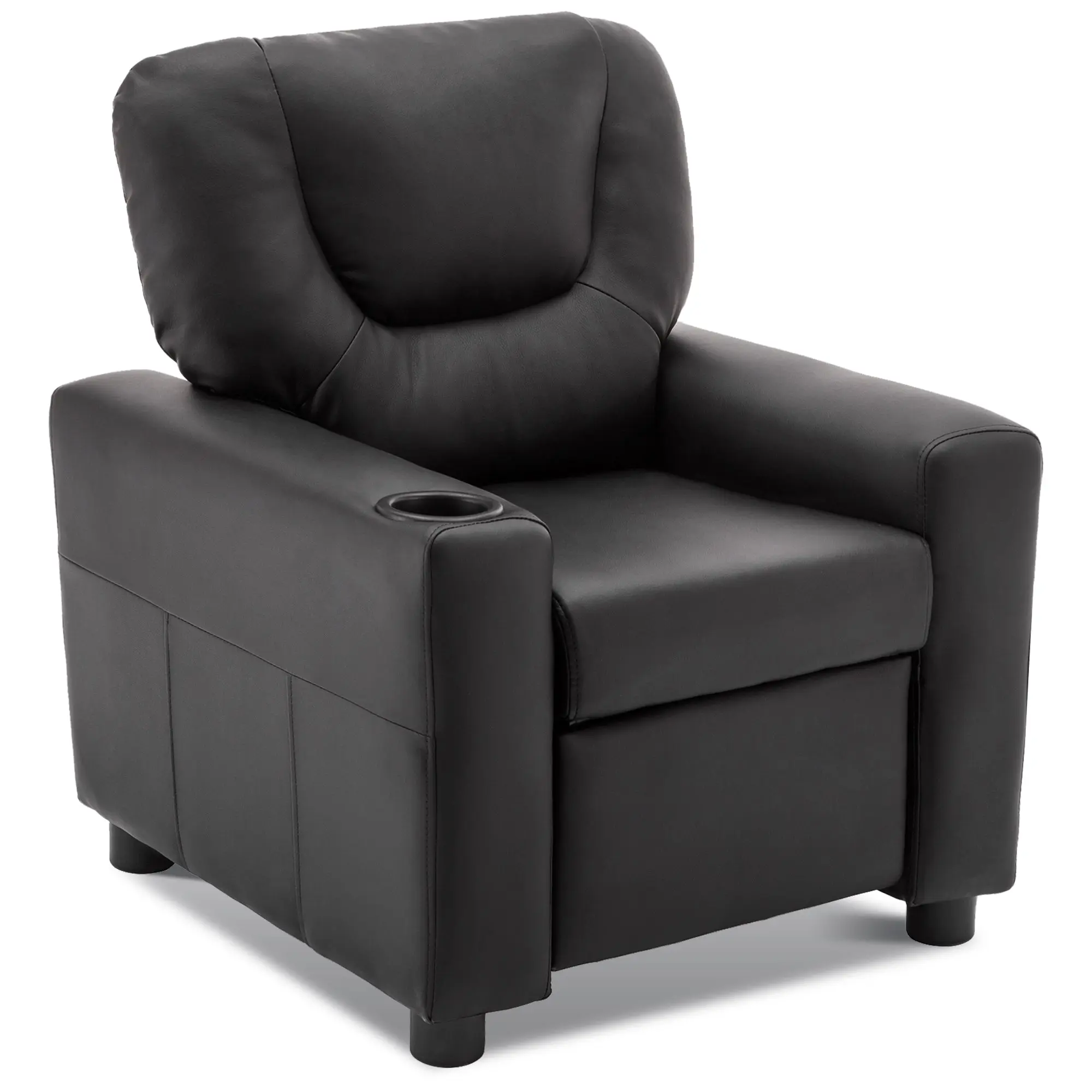 Small Kids Nursery Recliner Chair - Faux Leather Vinyl Cover, Adjustable Seat with 3 Positions (Model 7240)