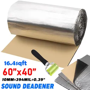 394mil 16.4 Sqft Car Sound Deadener Deadening Mat Noise and Heat Shield Insulation Closed Cell PE Foam Vibration Dampening Material for Car Hood Trim Roof Door and Trunk