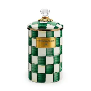 MacKenzie- Childs Enamel Check Large Canister