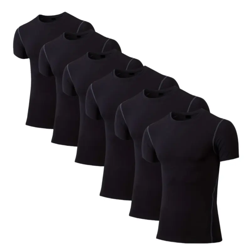 6 Pack Kids Boy‘s Compression Shirt Short Sleeve Youth Athletic Undershirt Kids Base Layer Tee Tops for Football Basketball