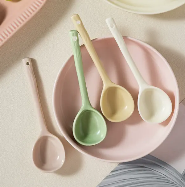 Aesthetic Mini Soup Spoons for Dessert & Rice | Cute Pastel Kitchen Gadgets
