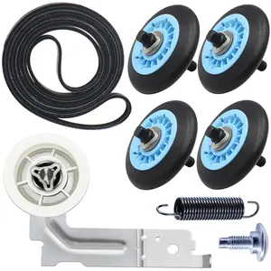 Dryer Repair Kit Compatible with Dryer Roller Replacement Kit, Replacement for Dryer Parts Dryer Roller, Idler Pulley, 6602-001655 Belt