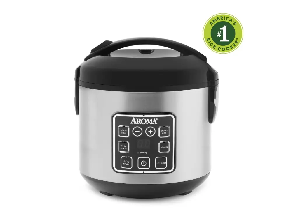 Aroma Rice Cooker - America's #1 Rice Cooker, Stainless Steel, Digital Controls, Easy to Use, Compact Design, Perfect for Home Cooking