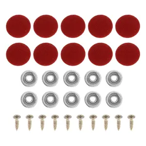 Headliner Button Buckle Repair Clip, Car Roof Interior Ceiling Fixing Roof Snap Rivets Retainer Metal Lint Wine Red, 10pcs