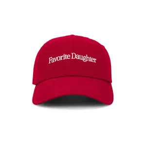 Favorite Daughter Classic Logo Baseball Hat in Red & White
