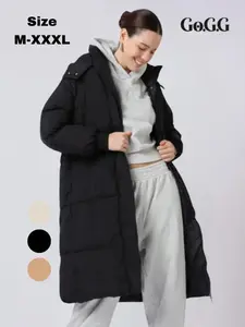 Go.G.GClassicHoodedLongPufferCoat