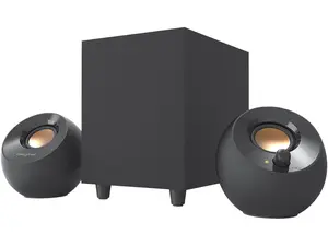 Creative Pebble Plus 2.1 USB-Powered Desktop Speakers with Powerful Down-Firing Subwoofer and Far-Field Drivers, Up to 8W RMS Total Power for Computer PCs and Laptops (Black)