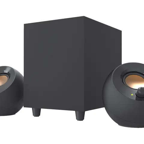 Creative Pebble Plus 2.1 USB-Powered Desktop Speakers with Powerful Down-Firing Subwoofer and Far-Field Drivers, Up to 8W RMS Total Power for Computer PCs and Laptops (Black)