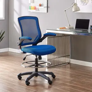 Modway Veer Drafting Chair in Blue