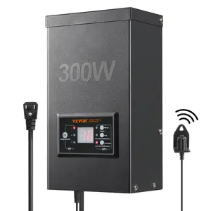 【Father's Day】VEVOR 300W Low Voltage Landscape Transformer with Timer and Photocell Sensor,  , Waterproof Landscape Lighting Transformer, 120V AC to 12V/14V AC for Outdoor, Spotlight, Pathway Light, Pool light, ETL
