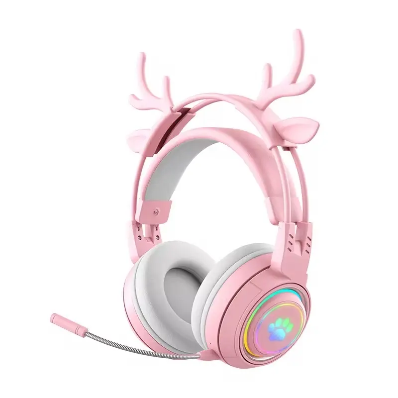 SY-T25 LED Light  Cat/Deer Ear Wireless Gaming Headphones