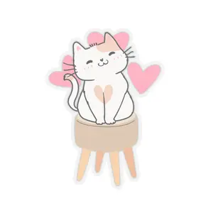 Cat on Chair Sticker