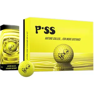 P*SS M*SSLE Golf Balls - 4 Design, Surlyn Cover, High Compression Core, Low Spin, Low Trajectory, Follows USGA Standards for Improved Accuracy