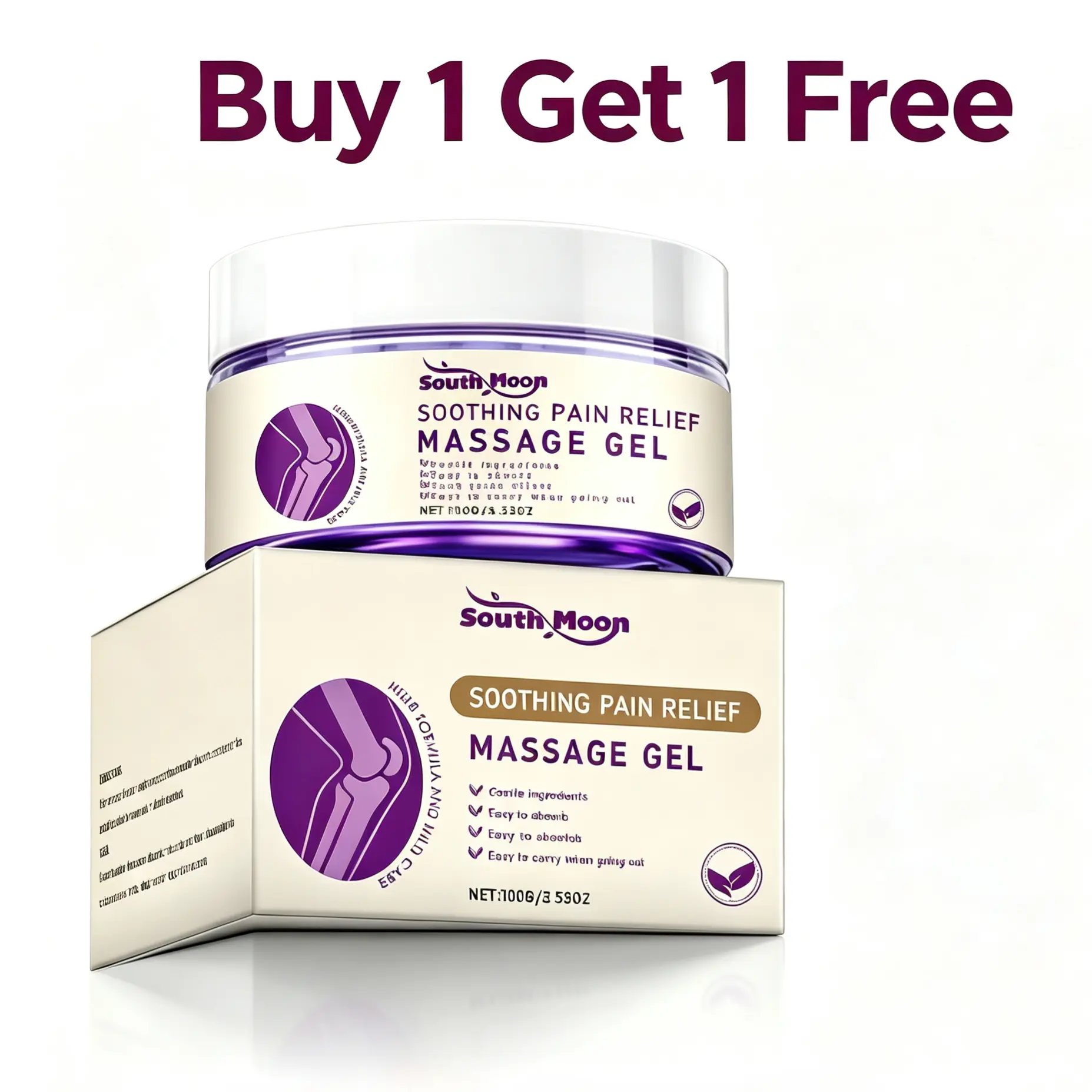 Buy 1 Get 1 Free Herbal Turmeric & Artemisia Soothing Gel (100g) - Joint & Muscle Pain Relief Massage Gel for Post-Fitness Recovery, Neck Knee Shoulder Care