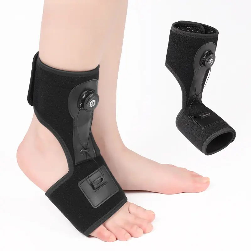 Sports ankle support and foot brace,Pair of Rotary Adjustable Ankle Orthosis for Foot Drop and Ankle Correction