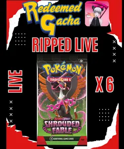 6x Pokémon TCG Shrouded Fable Booster Packs - Ripped LIVE