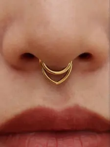 316L Stainless Steel V-Shaped Septum Ring, Hypoallergenic Piercing Jewelry, Anti Tragus Jewelry, 16g, Suitable for Septum Nose Helix Tragus Cartilage, Unisex