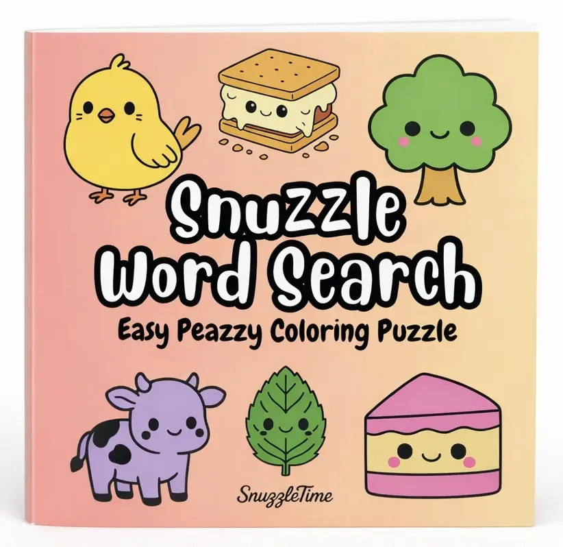 SnuzzleTime Snuzzle Word Search 40 Easy Peazzy Word Search Coloring Book