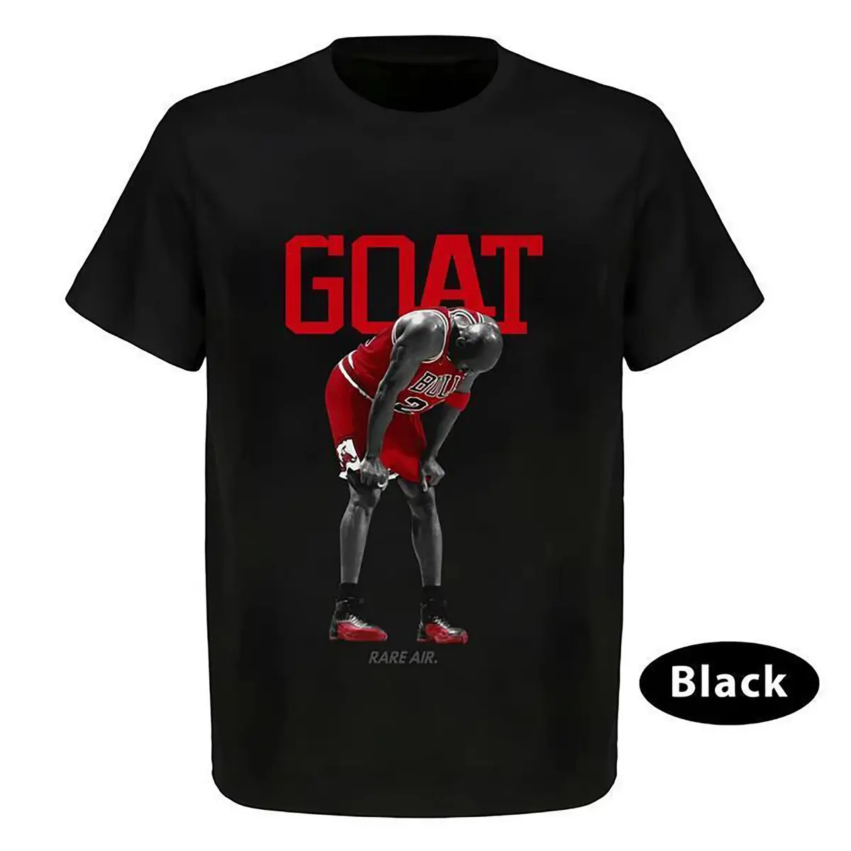 Match Flu Game 12 Jordan Retros Goat Black T Shirt Top Unisex, Basketball Shirt, Unisex T-shirt,  T-shirt ,Gift For Women, Gift For Men Crew Neck Vintage Letter  Tees  tee Eat Sleep Goon Repeat 67 Cotton Say You Swear Rifle 90s graphic good