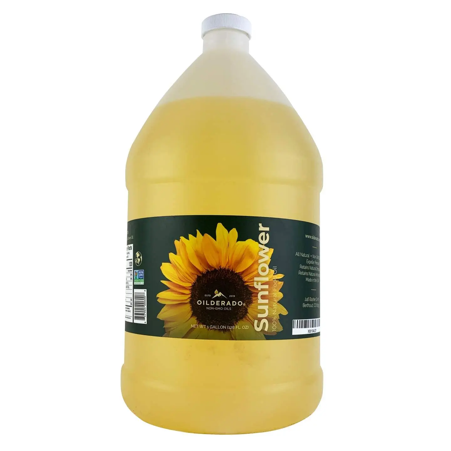 Sunflower Oil, Naturally Expeller Pressed, NonGMO Certified, Sunflower Cooking Oil, HighHeat Cooking, Great for Dressings, Marinades, and Frying, 1Gallon