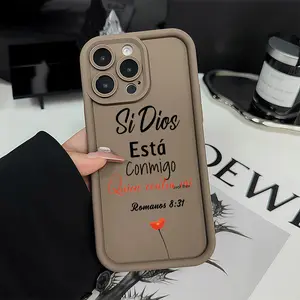 Spanish Bible Verse Quote Phone Case TPU Shockproof Outdoor Cover for iPhone 17 Air 17 Pro 16 Pro 15 Pro Max 14 Plus 13 Pro 12 11 Pro XS Max X XR